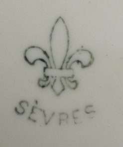 Antique Sevres Greyhound/Whippet Portrait Plate Mark