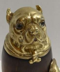 Vintage Bronze Pug Dog Box Collectibles