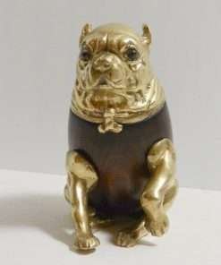 Vintage Bronze Arthur Court Pug Dog Box Collectibles
