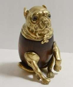 Vintage Bronze Arthur Court Pug Dog Box Collectibles