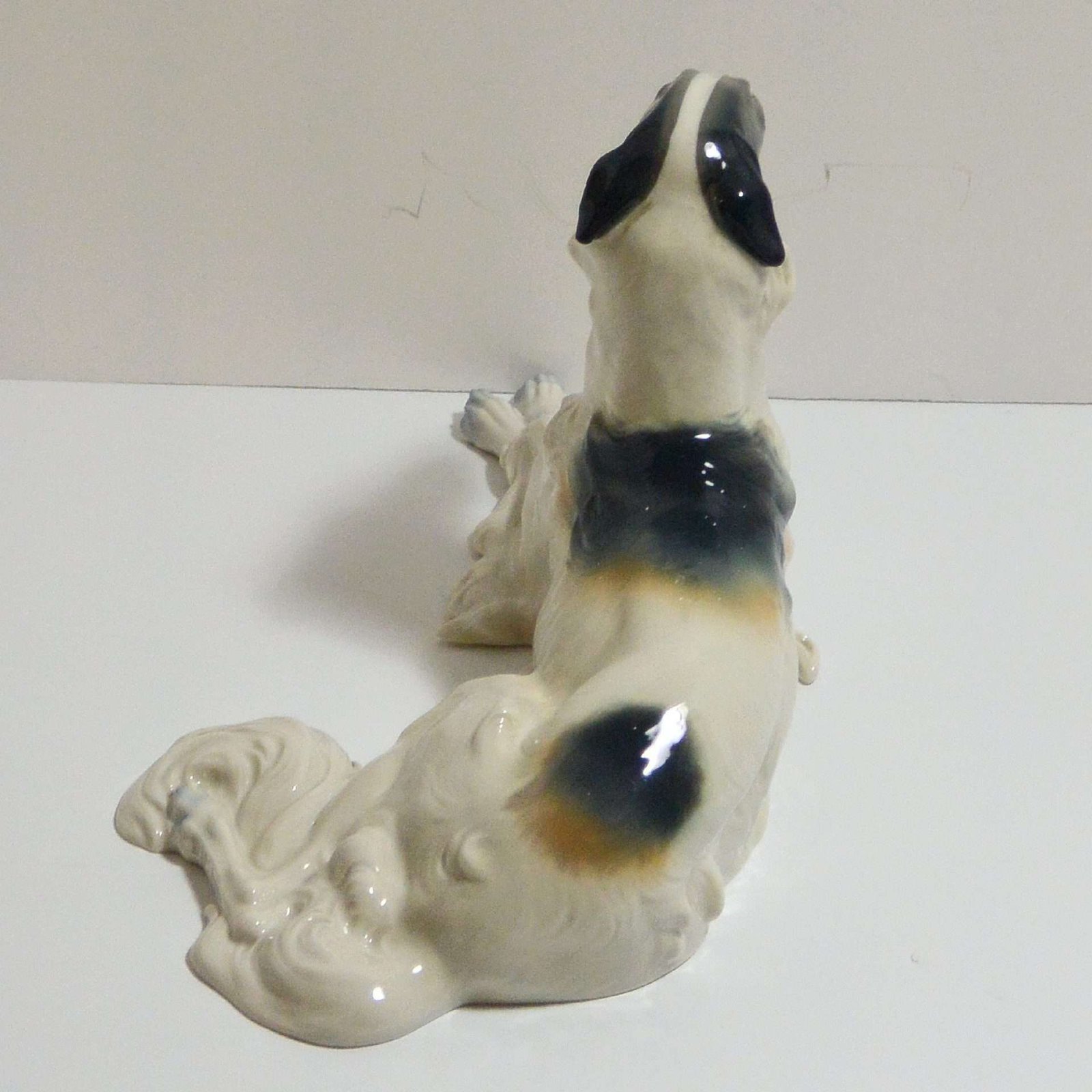 Large Metzler & Ortloff Porcelain Reclining Borzoi Dog Figurine #5 - A Dogs Tale Collectibles