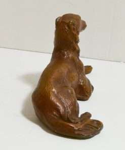 Cold Painted Reclining Borzoi Figurine Back