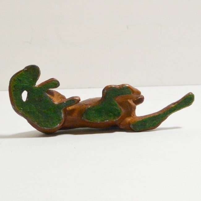 Cold Painted Reclining Borzoi Figurine Bottom