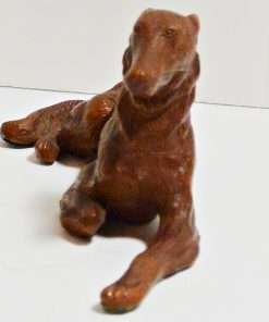Cold Painted Reclining Borzoi Figurine Front
