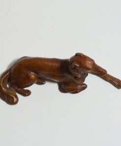 Cold Painted Reclining Borzoi Figurine Top