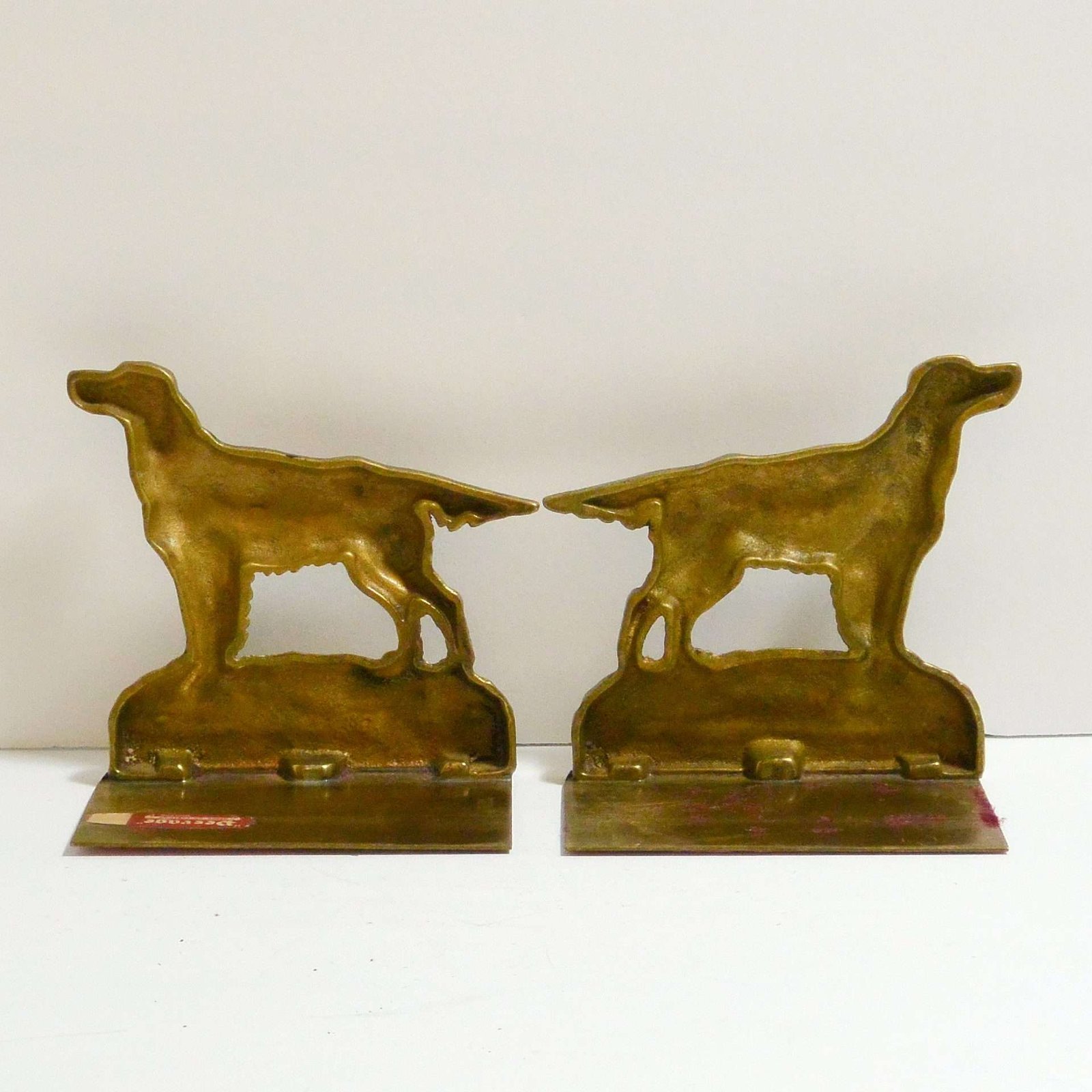 Vintage Brass English Setter Dog Bookends #3 - A Dogs Tale Collectibles