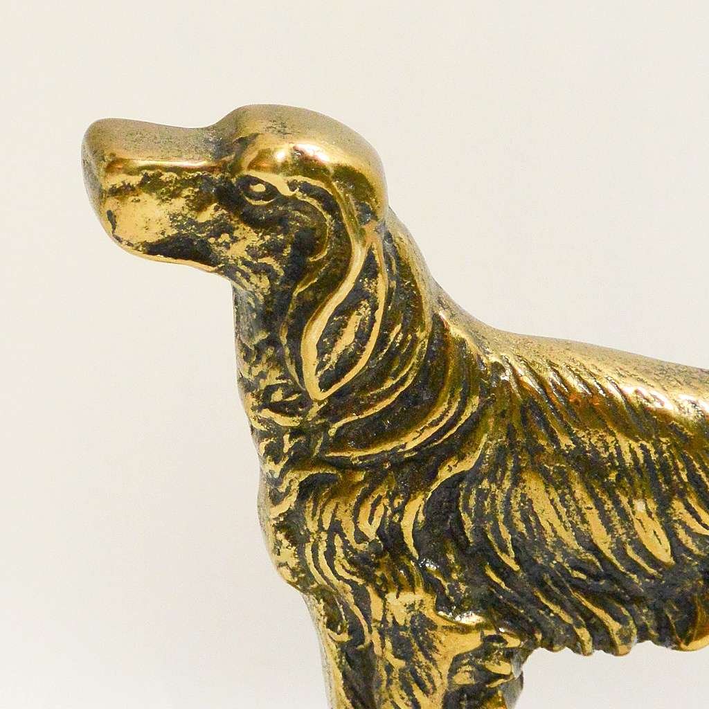 Vintage Brass English Setter Dog Bookends BKE-2010