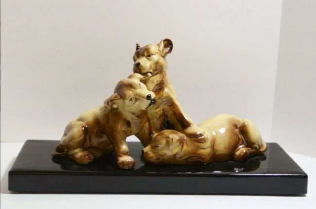 Faience-Porcelain-Art-Deco-Puppies
