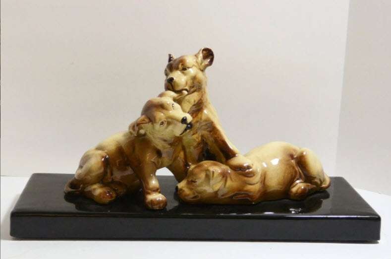 Faience-Porcelain-Art-Deco-Puppies