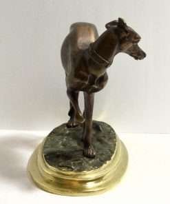 Antique Bronze Whippet-Greyhound Dog Figurine 1