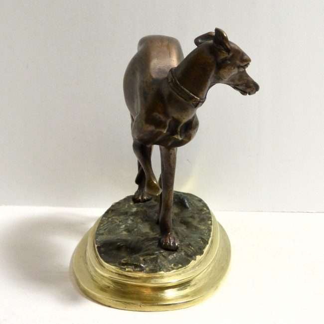 Antique Bronze Whippet-Greyhound Dog Figurine 1