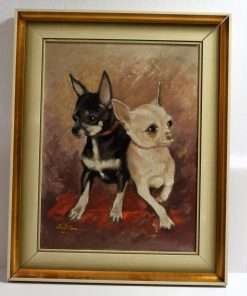 Vintage chihuahuas dogs portrait