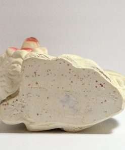 Vintage Chalkware Collie Dog Bank Bottom