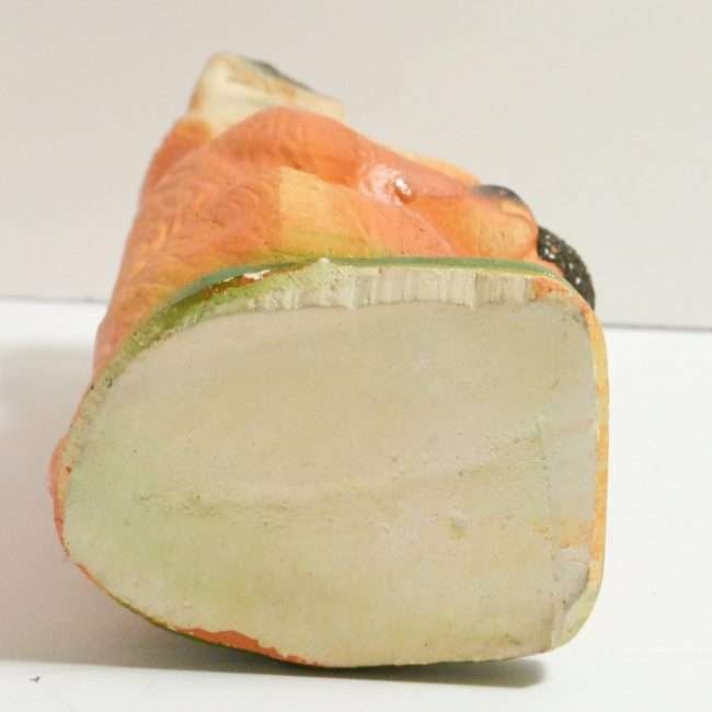 Vintage Chalkware Dog bottom