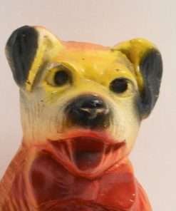 Vintage Chalkware Dog close