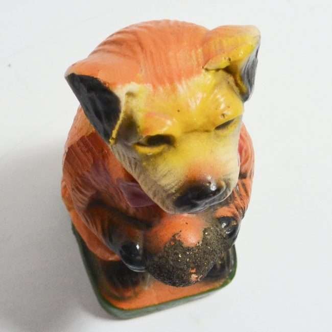 Vintage Chalkware Dog top