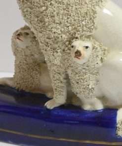 Staffordshire Poodle with Pair of Pups Close 2