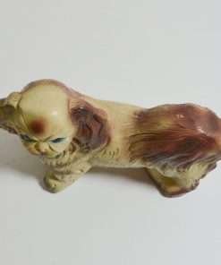 Vintage Carnival Chalkware Pekingese Dog Top