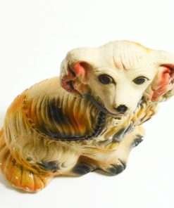 Vintage Chalkware Staffordshire Spaniel Dog Top