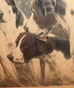 Sporting Dogs Oleograph Close 4