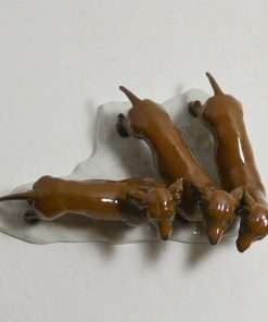 Rosenthal Three Dachshund Dogs Porcelain Figurine top
