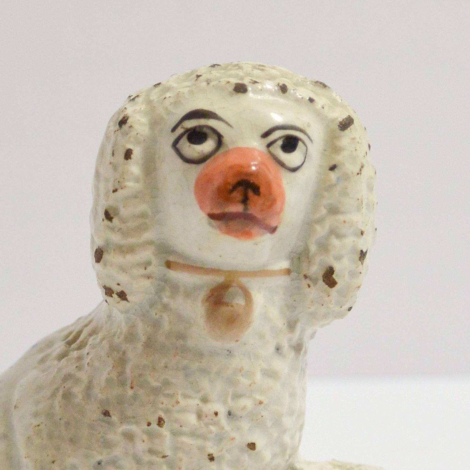 Staffordshire Poodle Dog with Puppies Mid 19th Century CRM-2745