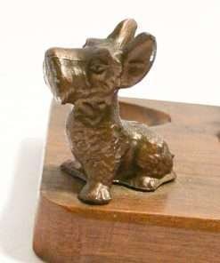 Vintage Pipe Holder with Scottish Terriers Close