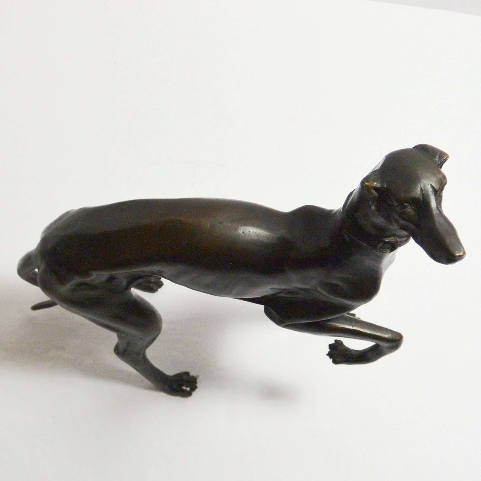 Bronze Whippet Greyhound Dog Figurine #5 - A Dogs Tale Collectibles
