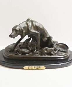Pierre Jules Mene Bronze Dog Sculpture of "Saintongeois Pointers"
