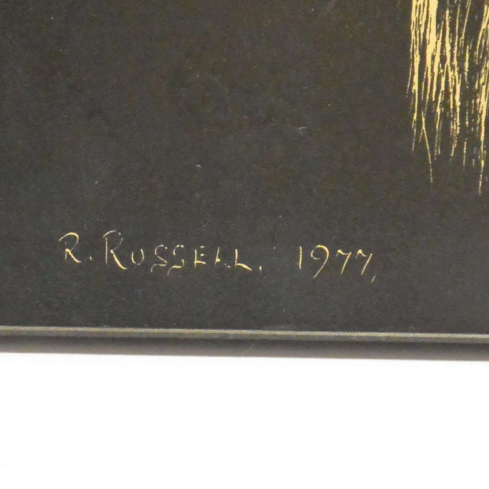 Vintage Papillon Dog Etching Artist Signed c.1977 #2 - A Dogs Tale Collectibles