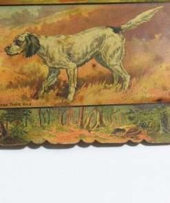 Antique Sporting Dog Tin Lithograph Tip Tray Close 3