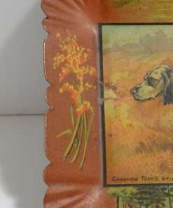 Antique Sporting Dog Tin Lithograph Tip Tray 1
