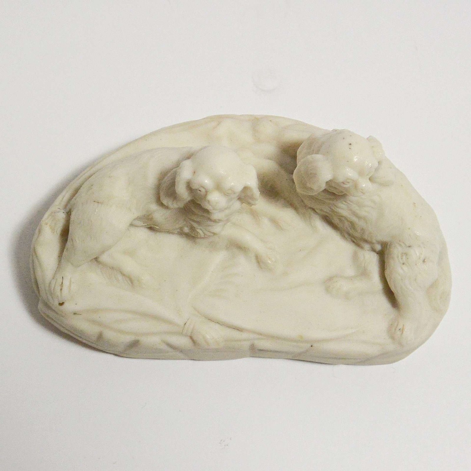 Antique Parian Cavalier King Charles Spaniel Dogs Figurine #5 - A Dogs Tale Collectibles