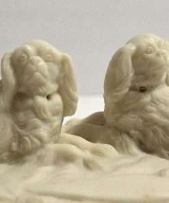 Antique Parian Cavalier King Charles Spaniel Figurine