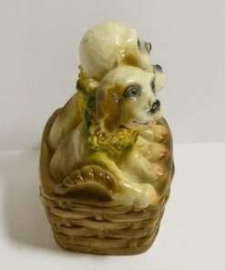 Vintage Chalkware Puppies Bank