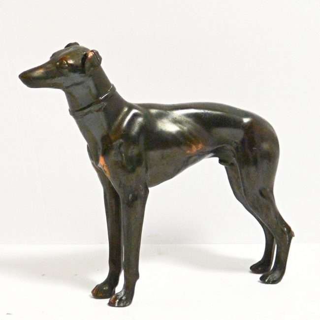 Bronze Greyhound Dog Figurine