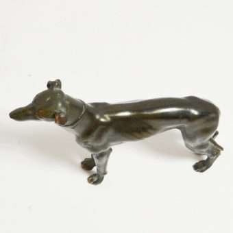 Bronze Greyhound Dog Figurine Top