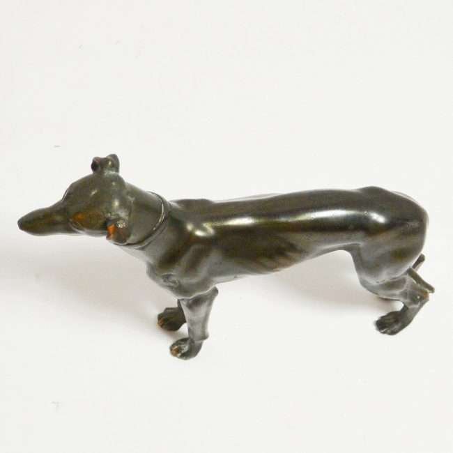 Bronze Greyhound Dog Figurine Top
