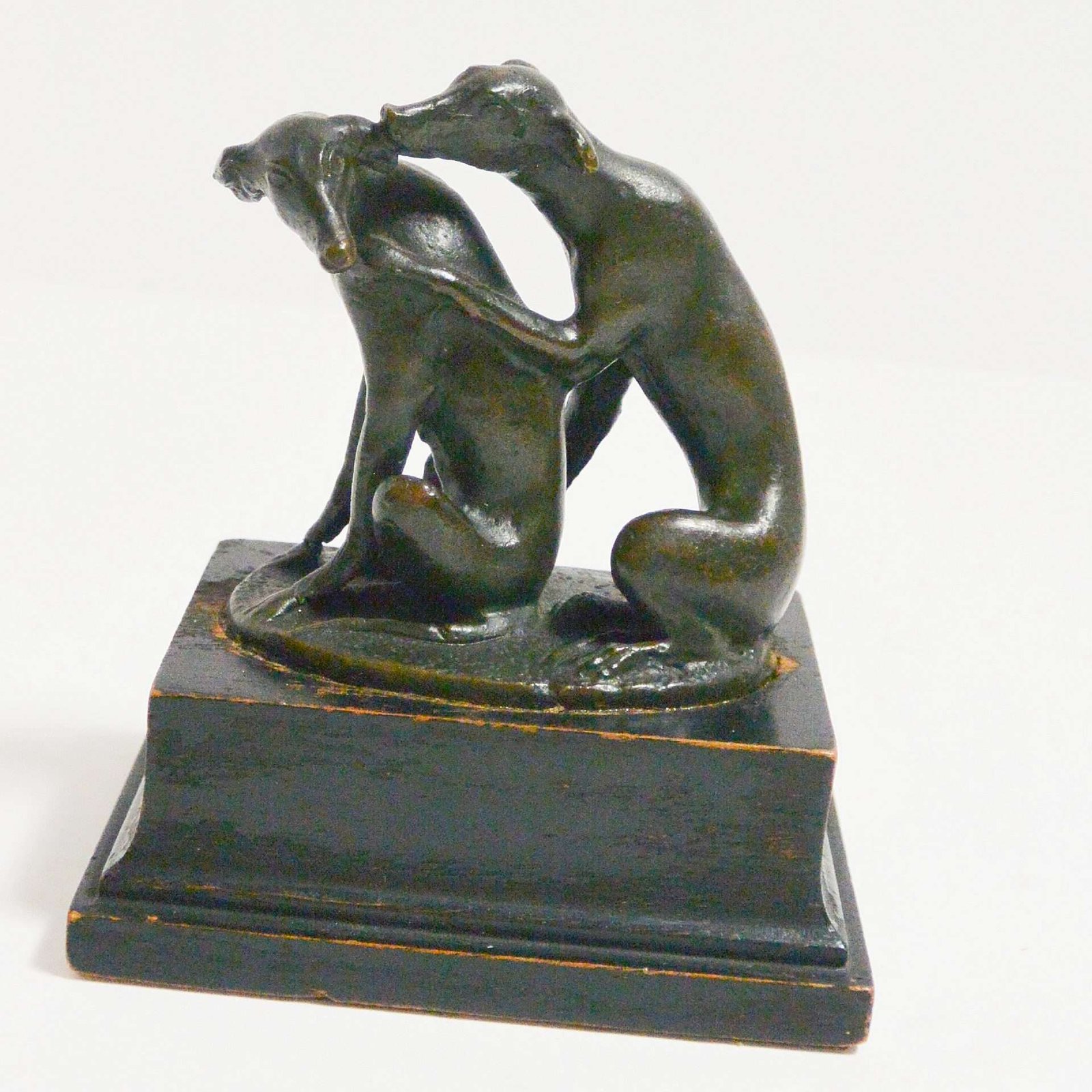 Miniature Bronze Saluki Dog Pair #5 - A Dogs Tale Collectibles