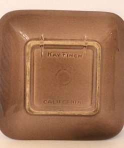 Vintage Kay Finch Boxer Dog Dish back