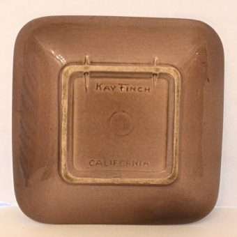 Vintage Kay Finch Boxer Dog Dish back