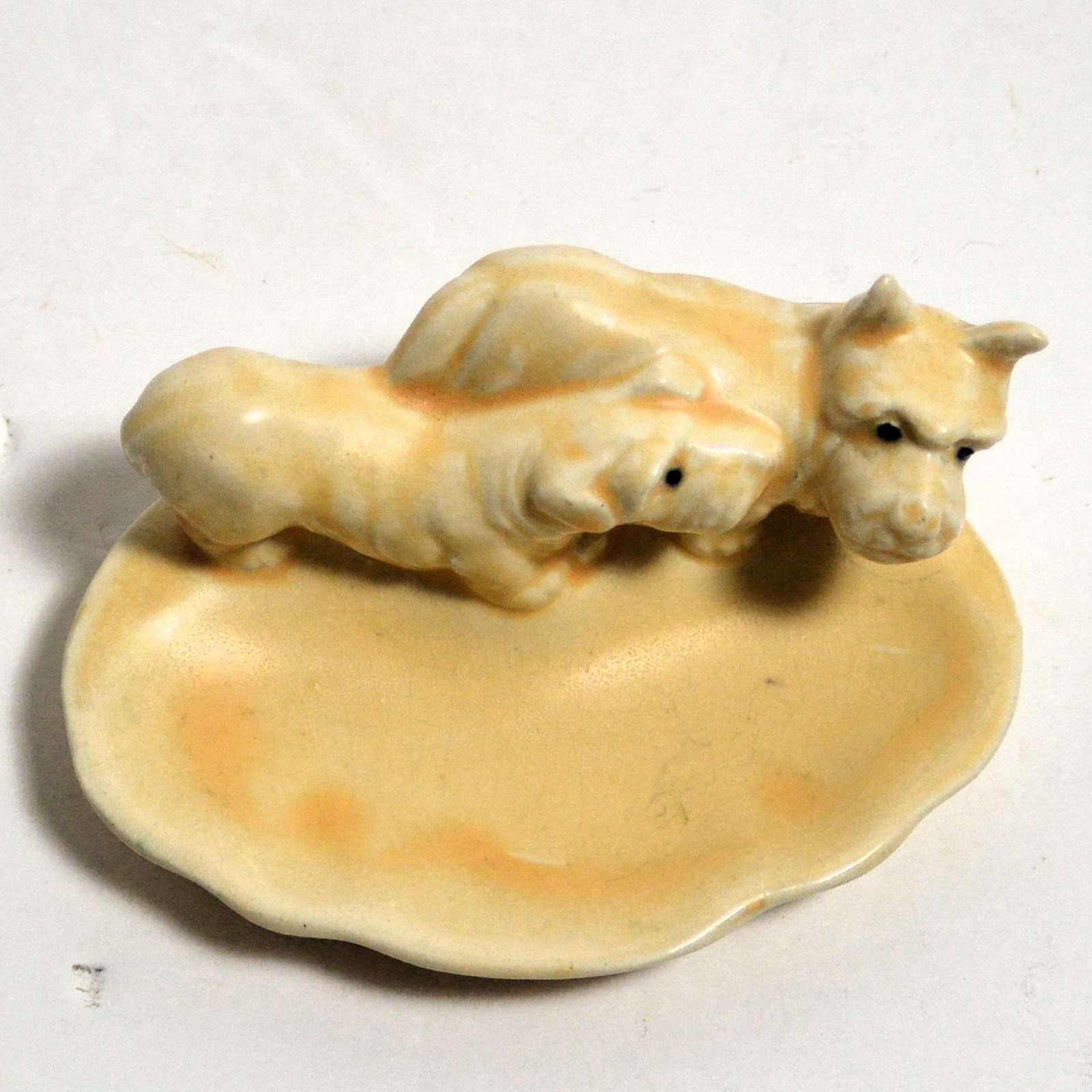 Scottish Terrier Dogs on Dish Burslem Pottery England c.1930's #5 - A Dogs Tale Collectibles