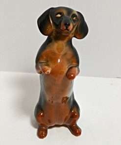Vintage Beswick Porcelain Dachshund Begging Figurine front