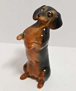 Vintage Beswick Porcelain Dachshund Begging Figurine