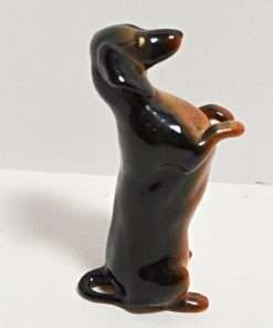 Vintage Beswick Porcelain Dachshund Begging Figurine 1