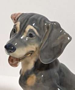 Large Royal Copenhagen Dachshund Puppy Figurine Close 1