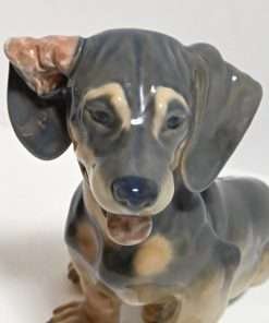 Large Royal Copenhagen Dachshund Puppy Figurine Close 2