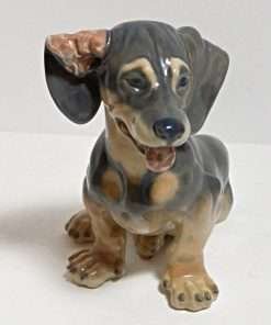 Large Royal Copenhagen Dachshund Puppy Figurine front