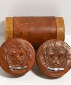 Antique Pug Cufflink Holder