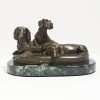 Bronze Dachshund Dogs Chrisitine Baldwin Signed